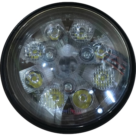 Tiger Lights 24W LED Sealed Round Hi/Lo Beam 12V For John Deere 3300 Flood/Spot Offroad Light TL3025